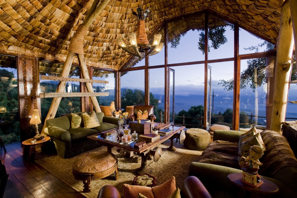 Tanzánie - Ngorongoro Crater Lodge - bar