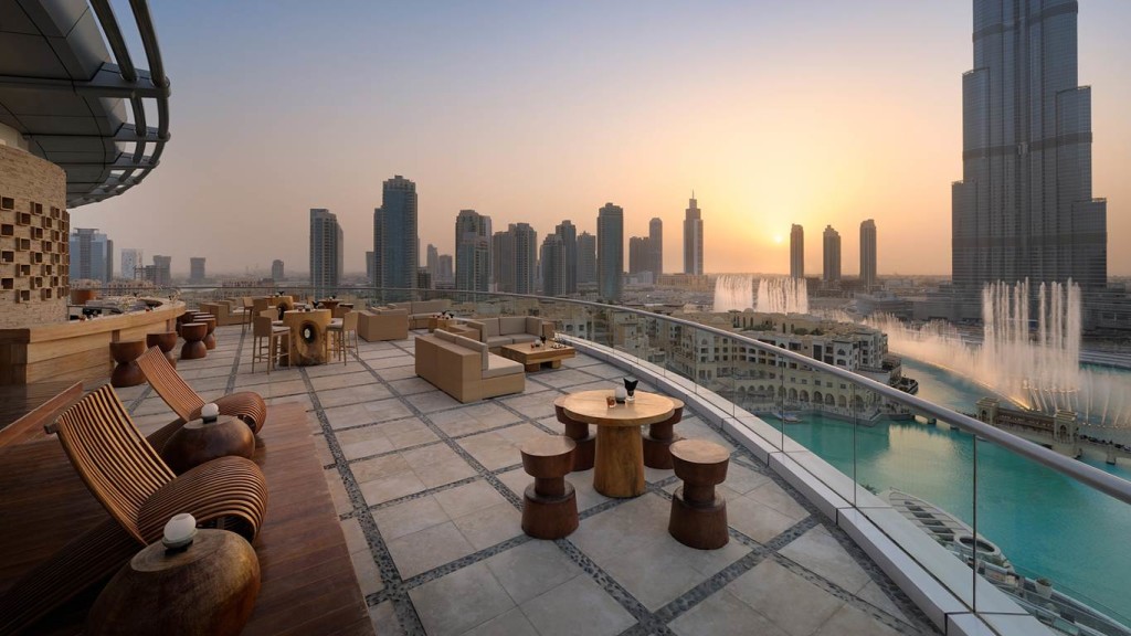 Dubaj - hotel The Adress Downtown - výhled na Burj Khalifu