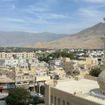 Omán - Nizwa - pohled z pevnosti na město
