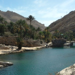 Omán - Wadi Bani Khalid - osvěžující jezírko