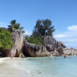 Seychelly - ostrov La Dique - pláž Source D'Argent