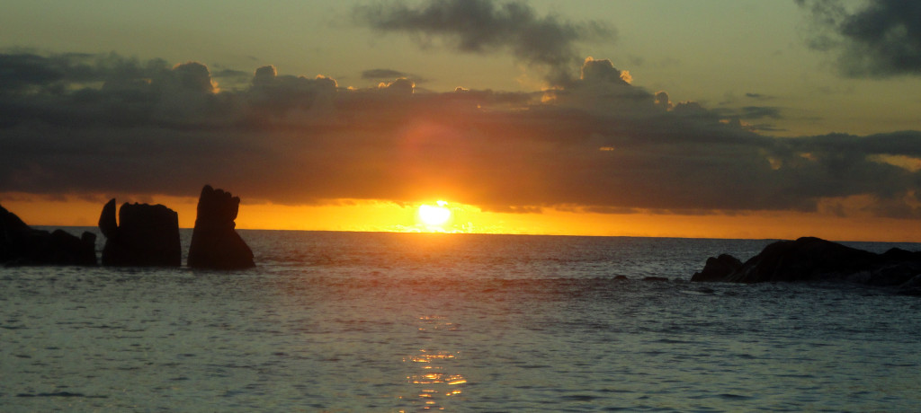 Seychelly - ostrov Praslin - západ slunce