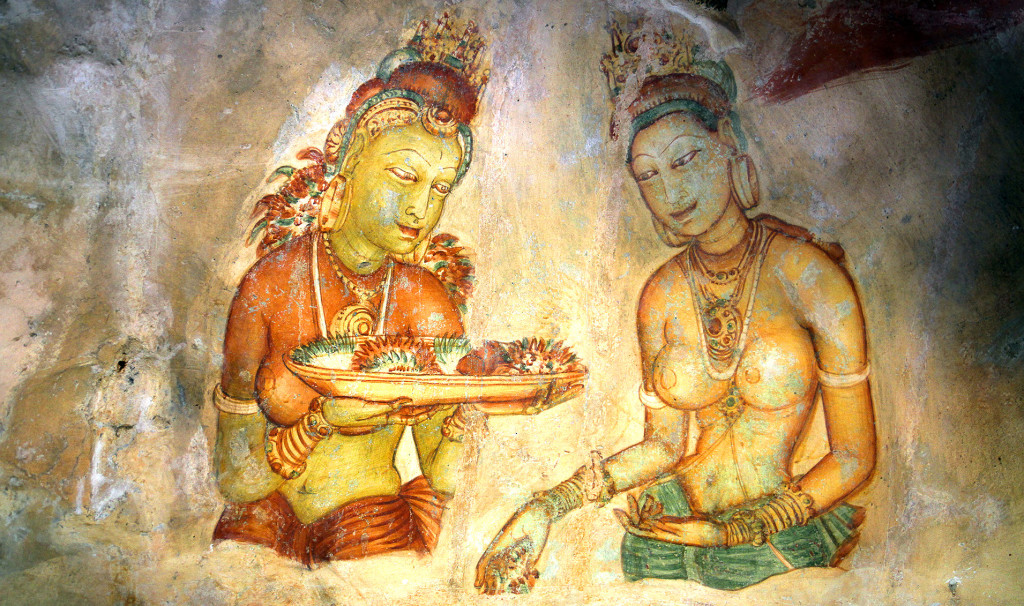 Srí-Lanka-Sigiriyia-nastěnné-malby